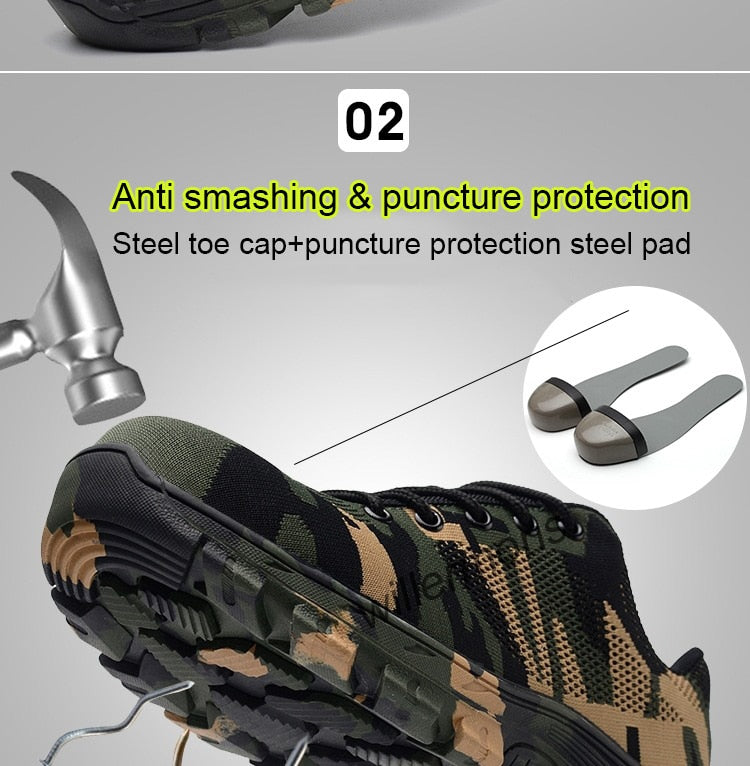 Mens Outdoor Safety Tactical Shoes